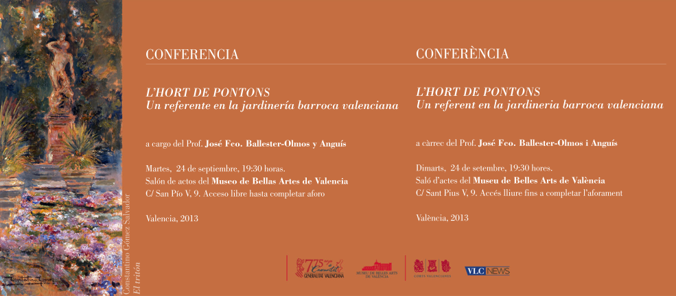 Conferencia del prof. Ballester-Olmos sobre ‘L’Hort de Pontons’
